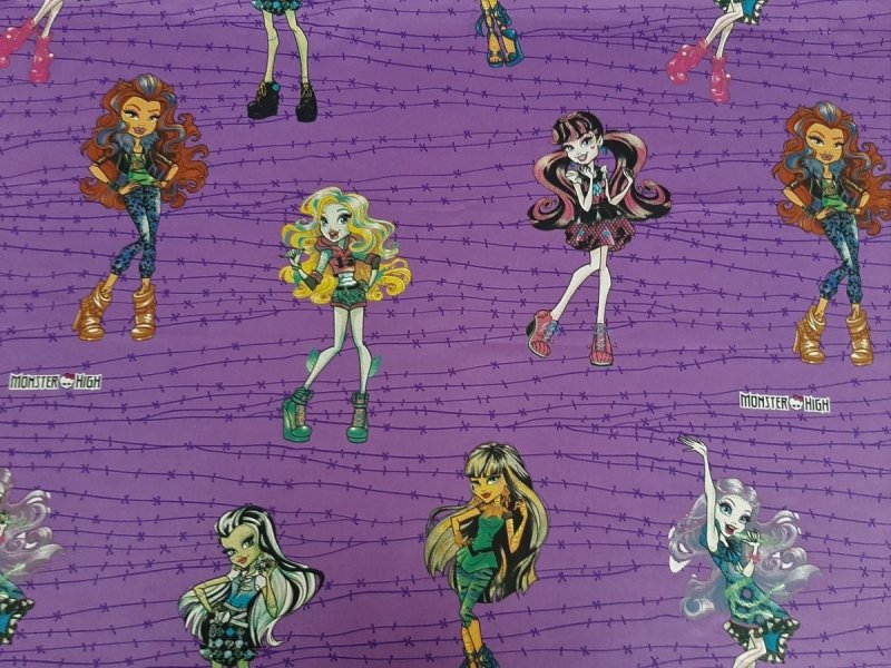MONSTER HIGH - tkanina obiciowa
