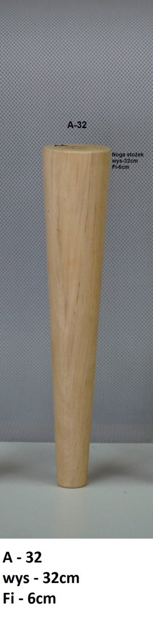 Noga drewniana w kształcie stożka A-32