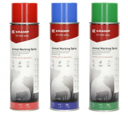 Spray do znakowania zwierząt, KRAMP 500ml, niebieski