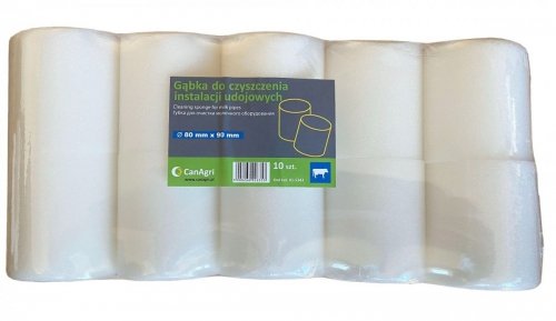 Gąbka do czyszczenia instalacji udojowych, Ø 80 x 90 mm, 10 szt.