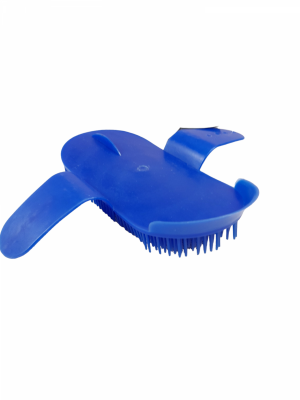 Zgrzebło iglak regulowane plastikowe niebieskie