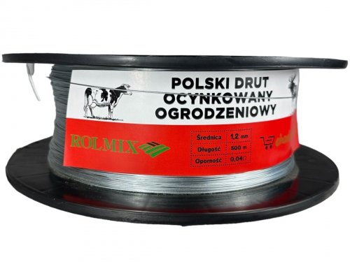 Drut Ocynkowany Ogrodzeniowy POLSKI 1,2 x 500m