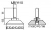 Stopka regulacyjno-obrotowa skręcana fi40 - M12x40 - 4 szt.