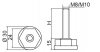 Stopka regulacyjna fi30 - M10x35 - 100 sztuk