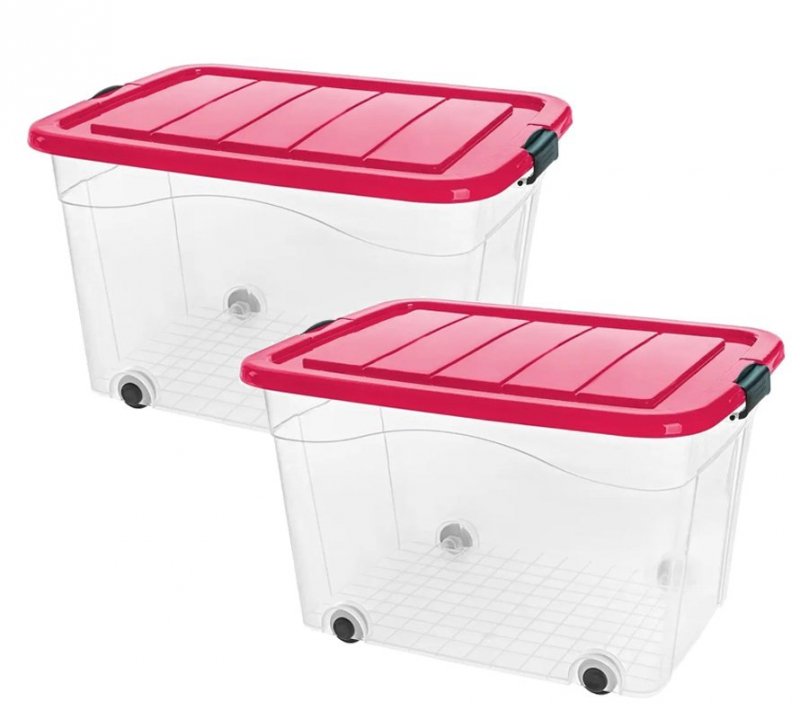 Pojemnik Roller Box z pokrywą 100L - 2 sztuki