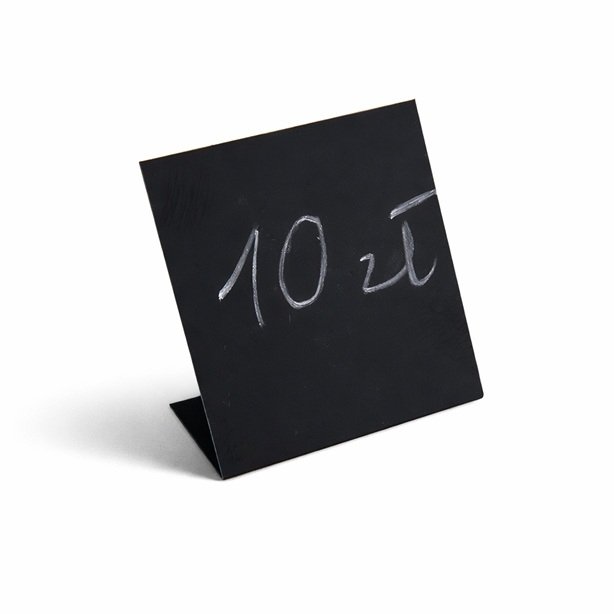 Stojaczek kredowy typu L 8,5×9 cm – czarny, zestaw 10 szt.