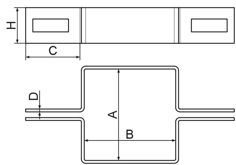  Obejma do paneli końcowa 80x80 ocynkowana - komplet