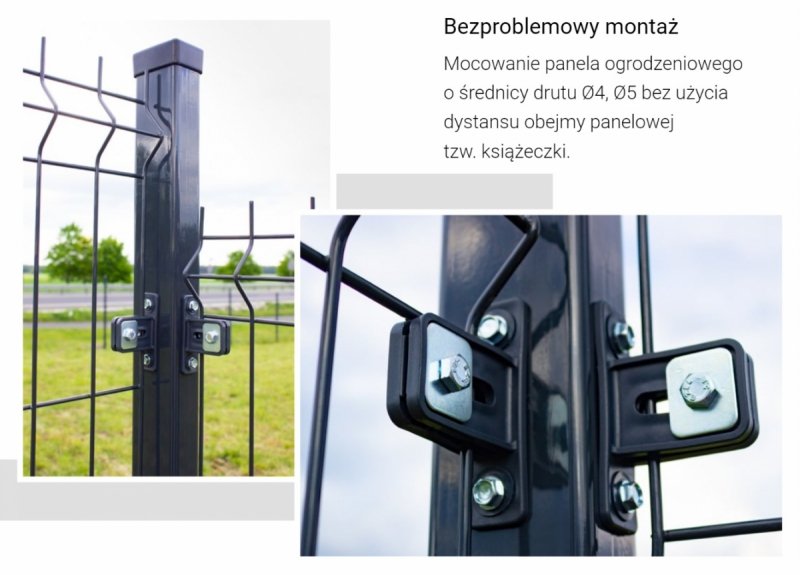 Uniwersalny uchwyt z tworzywa UUT do paneli czarny - 25 sztuk