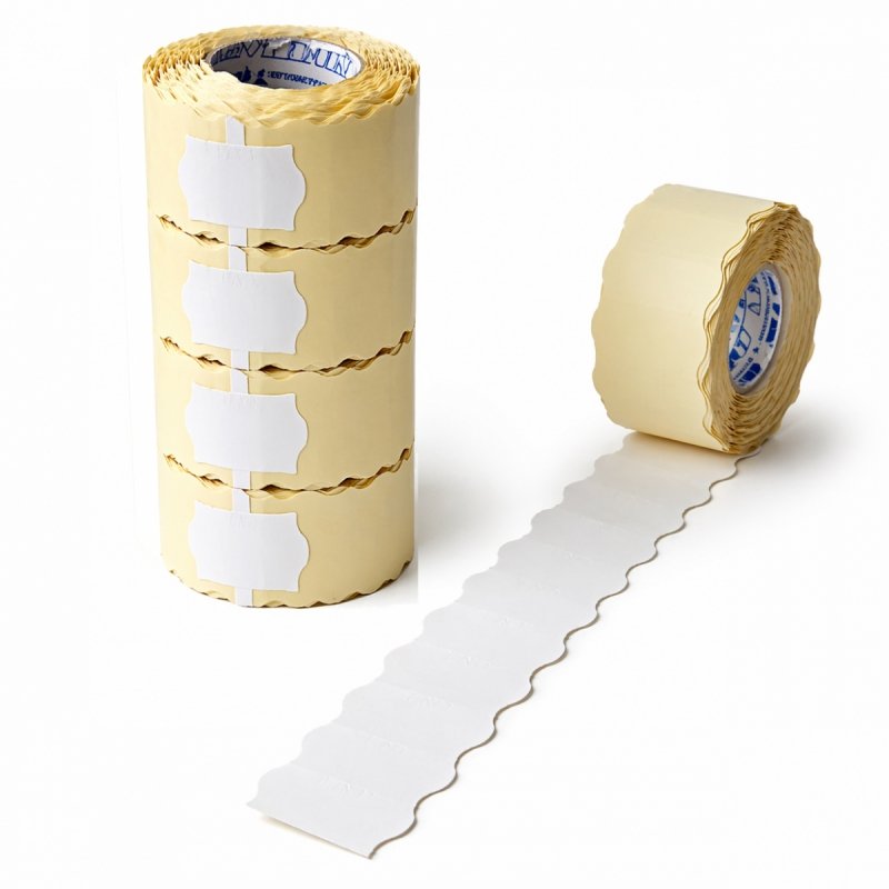 Taśma do metkownicy jednorzędowej Sato 26x12 mm biała 5 rolek 