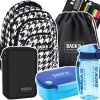 ZESTAW 5 el. Plecak szkolny młodzieżowy BackUP 26 L pepitka, CLASSY (PLB6A17SET5CZ)