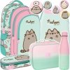 ZESTAW 6 el. Plecak wczesnoszkolny ST.Right PUSHEEN MINT Kot Kotek BPL-58 (63178SET6CZ)