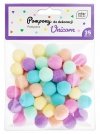POMPONY do dekoracji JEDNOROŻEC PASTELOWE 35 SZTUK 2 cm (37207)