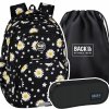 ZESTAW 3 el. Plecak CoolPack PICK  23 L stokrotki, DAISY BLACK (F099817SET3CZ)