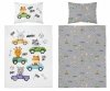 Pościel POJAZDY ZWIERZĄTKA komplet pościeli MAYA MOO 90x120 cm SZARA (5000B)