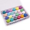 ZESTAW PASTEL Kredki w metalowym pudełku 24 kolory + Farby plakatowe 24 kolory KIDEA (FPP24/KPTMP24)