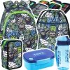 ZESTAW 5 el. Plecak wczesnoszkolny CoolPack JERRY 21 L potworki, MONSTER TEAM (F029824SET5CZ)
