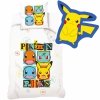 ZESTAW 2 el. Pościel bawełniana POKEMON PIKACHU PIKACZU 140 x 200 cm + PODUSZKA (POK3230651SET2CZ)