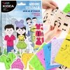 Modowe stylizacje 80 naklejek DRESS ME UP Kidea (MS80KA)
