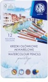 Kredki ołówkowe AKWARELOWE PRESTIGE z drewna cedrowego 12 kolorów ASTRA (312121001)