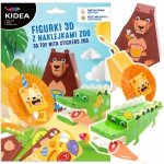 Figurki 3D z naklejkami ZOO Kidea (F3DNZOKA)