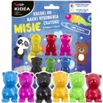 Kredki MISIE do nauki rysowania 6 kolorów KIDEA (KMNR6KKA)