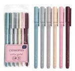 Cienkopisy pastelowe nude 6 kolorów SATIN GOLD Interdruk (46711)
