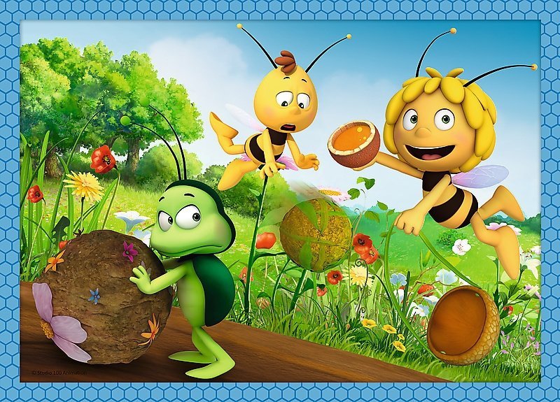 TREFL Puzzle 4 w 1 Przygody Pszczółki Mai, Pszczółka Maja (34320) | plecaki - Tornistry.com.pl