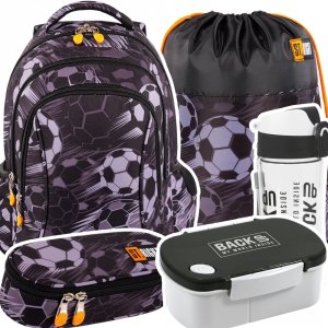 ZESTAW 5 el. Plecak wczesnoszkolny ST.RIGHT piłka nożna, CLASSIC BALL BP26 (67008SET5CZ)