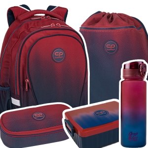 ZESTAW 5 el. Plecak wczesnoszkolny CoolPack JERRY 21 L granatowe ombre, GRADIENT COSTA (F029758SET5CZ)