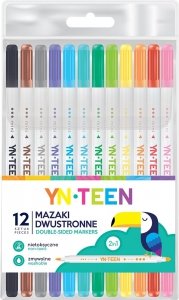 Mazaki dwustronne 12 kolorów YN TEEN Interdruk (54733)