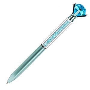 DŁUGOPIS Z DIAMENTEM niebieski wkład 0,7 mm TURKUSOWY (160-2347)