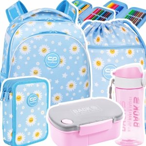 ZESTAW 5 el. Tornister Plecak CoolPack TURTLE  25 L stokrotki, DAISY SUN (F015834SET5CZ)