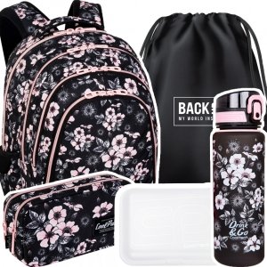 ZESTAW 5 el. Plecak CoolPack DRAFTER 28 L kwiatki, HELEN (F010744SET5EL)