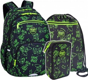 ZESTAW 3 el. Plecak CoolPack PICK  23 L pady, GAME NIGHT (F099711SET3CZ)