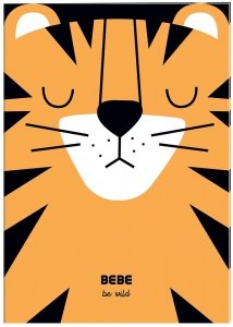 Zeszyt A4 w kratkę 32 kartki  BB Friends BOYS Tygrys (28625)