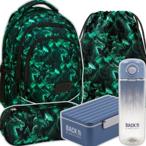 ZESTAW 5 el. Plecak szkolny młodzieżowy BackUP 26 L smok, LEGEND DRAGON (PLB6X51SET5CZ)