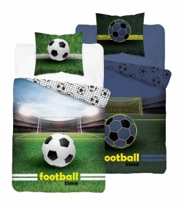 Pościel świecąca w ciemności FOOTBALL Piłka nożna 140 x 200 cm (5206)