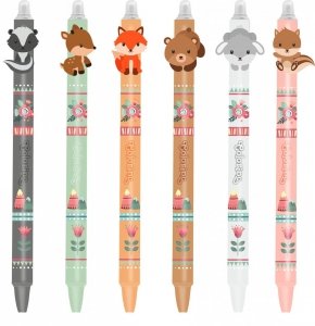 6x Długopis żelowy wymazywalny automatyczny LITTLE FOXES (02718PTRSET6CZ)
