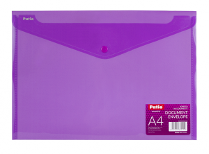 Teczka koperta transparentna na dokumenty A4 PATIO  fioletowa (PAT3133A/N/12)