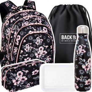 ZESTAW 5 el. Plecak CoolPack DRAFTER 28 L kwiatki, HELEN (F010744SET5EL)