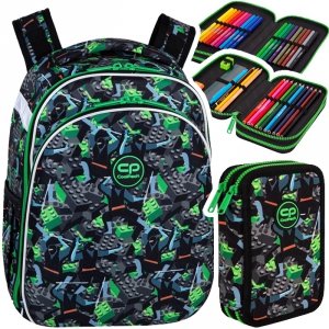 ZESTAW 2 el. Tornister Plecak CoolPack TURTLE  25 L klocki, KIDS FROM THE BLOCK (F015823SET2CZ)