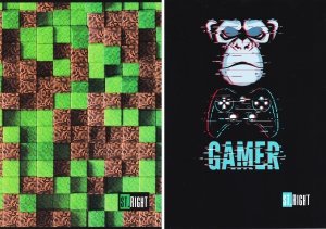 2x Zeszyt A4 w kratkę 32 kartki ST.RIGHT Gamer Pixel Cubes (69989SET2CZ)