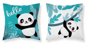 Poszewka na poduszkę MAYA MOO Panda 40 x 40 cm niebieska (PSBA_26B)