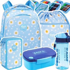 ZESTAW 5 el. Tornister Plecak CoolPack TURTLE  25 L stokrotki, DAISY SUN (F015834SET5CZ)