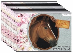 10x Blok rysunkowy A4 STRAPAK Konie HORSES (299163SET10CZ)