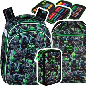 ZESTAW 3 el. Tornister Plecak CoolPack TURTLE  25 L klocki, KIDS FROM THE BLOCK (F015823SET3CZ)