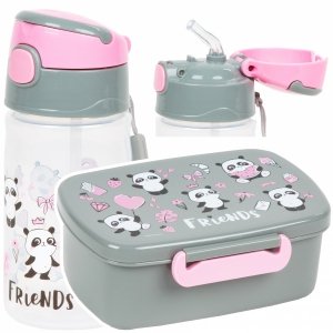 Zestaw bidon i śniadaniówka BackUP panda, FRIEND 360 ml (BC05+SA05)