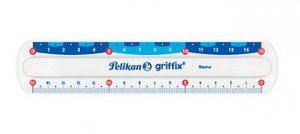 LINIJKA Griffix szkolna przezroczysta plastikowa 15 cm (22277)
