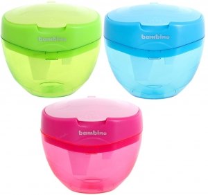 3 x Temperówka potrójna plastikowa z pojemnikiem BAMBINO (03042)