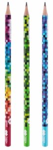 3 x Ołówek trójkątny 2B PIXI PIXELE HAPPY COLOR (21725)